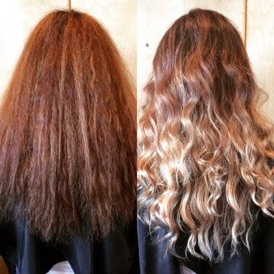 #beforeandafter #amymarshall #balayage #ombre #dearclark