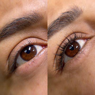 Keratin lash lift with tint