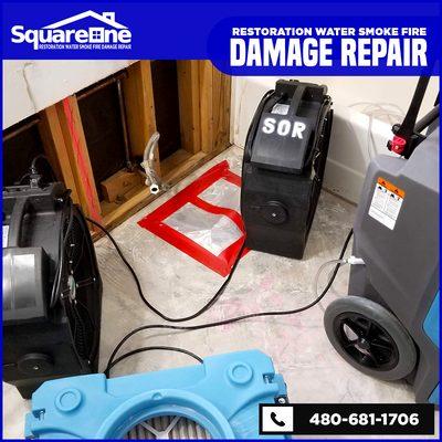 Square One Restoration Water Smoke Fire Damage Repair Toilet Supply line