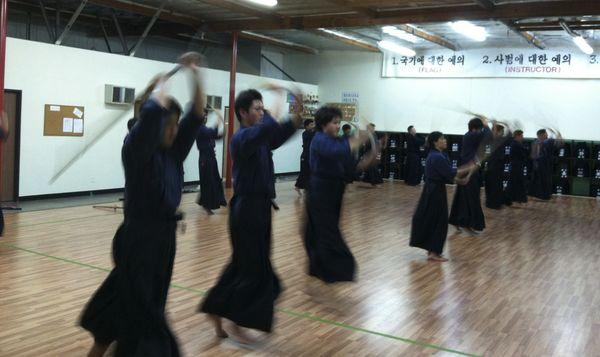 students of Grandmaster Kim in action training hard!