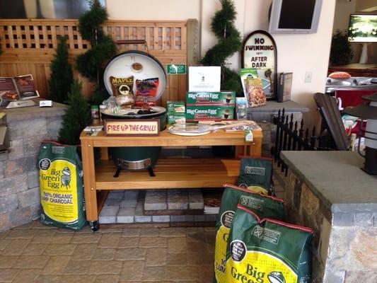 Big Green Egg display and accessories!