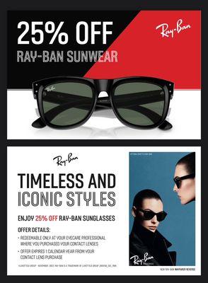 25% off Rayban's