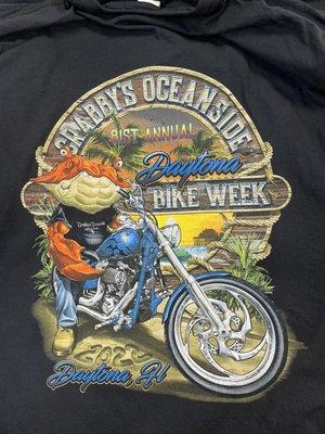 Screen print design and print for Crabbys Daytona beach Florida