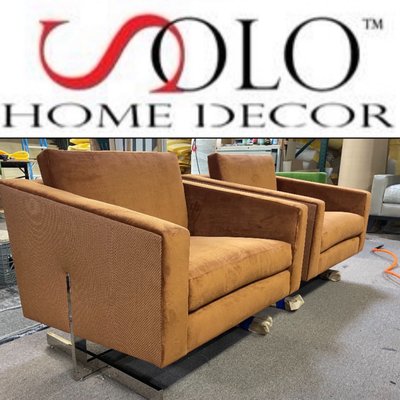 Custom made accent chairs.