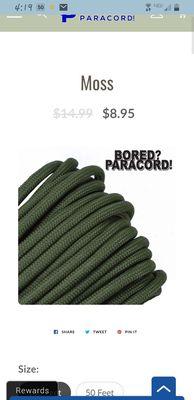 Paracord that I ordered.