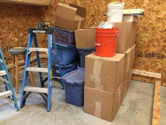 Holds for the climbing wall inside the Training Barn.