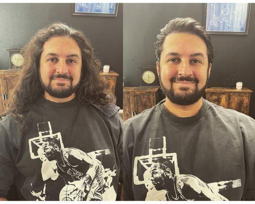 Before & after haircut