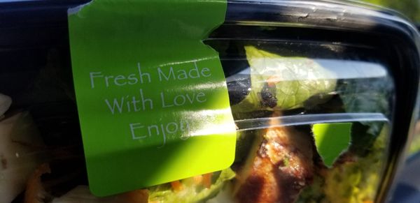 Bought a package Chef Salad with a sticker that says "Fresh Made with Love, Enjoy!"  The salad had a dead fly in it!!!  YUCK!