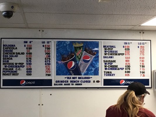 Pete's menu