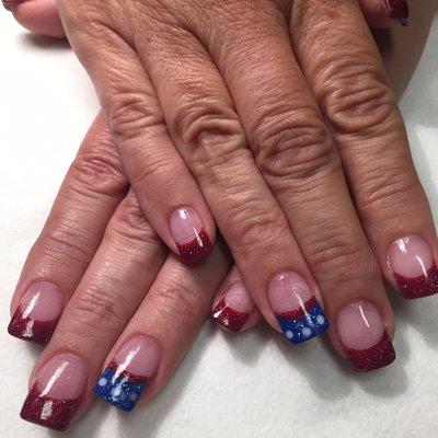 Nail by Jana - colored acrylic French tip