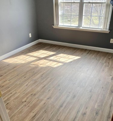 New flooring and baseboards