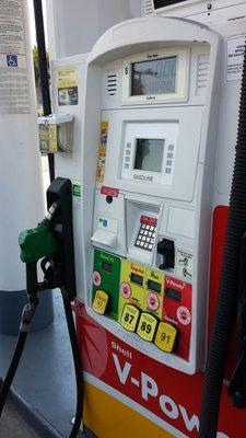 The one on the opposite side had a yellow saying out of order for the fiesel, but not for the unleaded fuel.