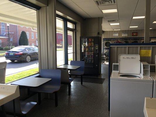 Seating, Snack and Soda machine