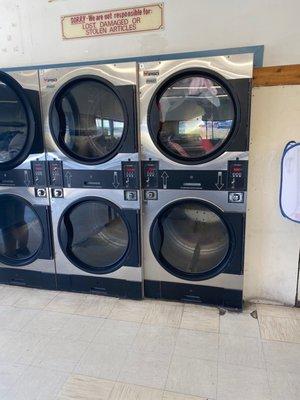 Dryers by time (5 min for $.25)