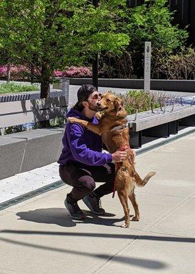 Ellie with Vinnie during her training session