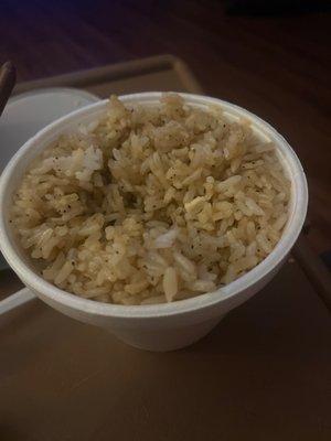 Multiple pieces of 'egg' in my rice.