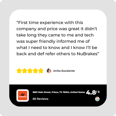 Nubrakes Customer Review