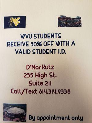 Student discount offered