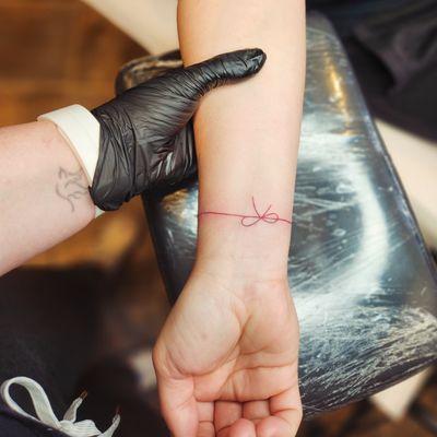 Fine-line tattoo