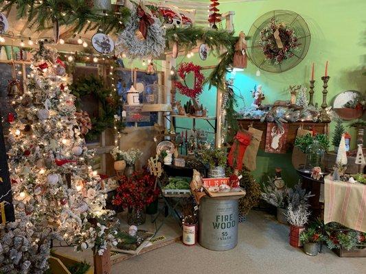 Garden Gate decorated for Christmas!!