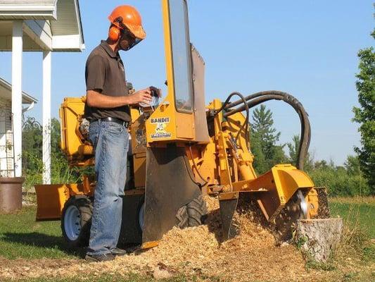 Grinding a stump