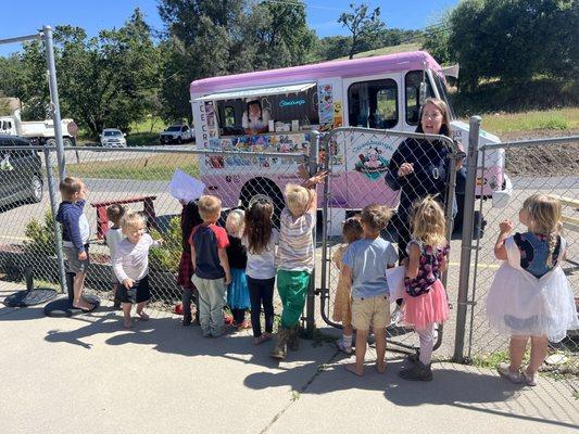 An end of year visit from the ice cream truck