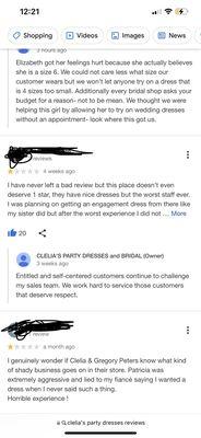 More reviews and responses, I blacked out other customer names for their privacy.