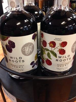 Wild roots raspberry and marionberry infused vodka from Oregon