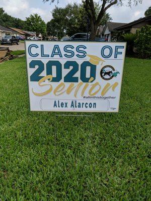 Senior 2020 yard sign