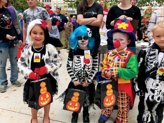 The annual Fall Festival on the square features a costume contest and treats.