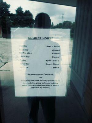 Summer hours