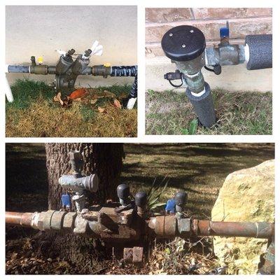 Replacing back flows damaged during freeze