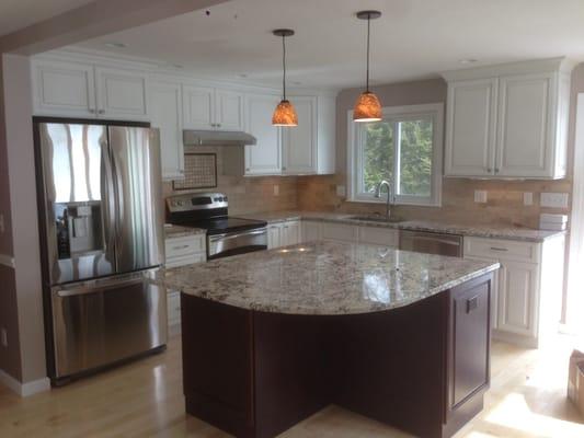 Recent remoldel. removed a wall new cabinets and added an island.  Big difference in the home.