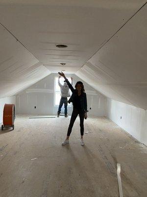 Drywall hang and finish garage in East Nashville.