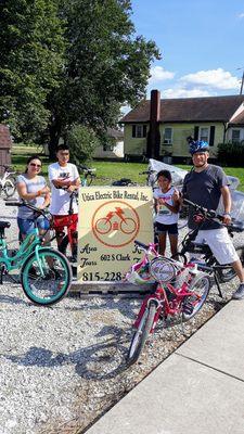 Very nice Family out e bike riding for the day