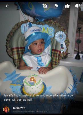 Isaiah's 1st Bday Smash Cake