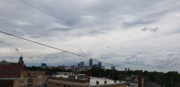 Breathtaking view of the city from the roof top!