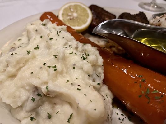 Delicious mashed potatoes w/ Bob's Giant Carrot