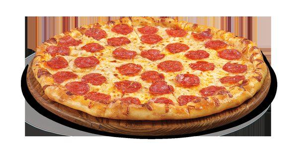 large cheese & pepperoni pizza just for $9.99