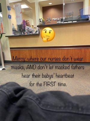 Nurse not wearing a mask but WONT ALLOW MASKED FATHERS TO HEAR THEIR BABYS HEARTBEAT