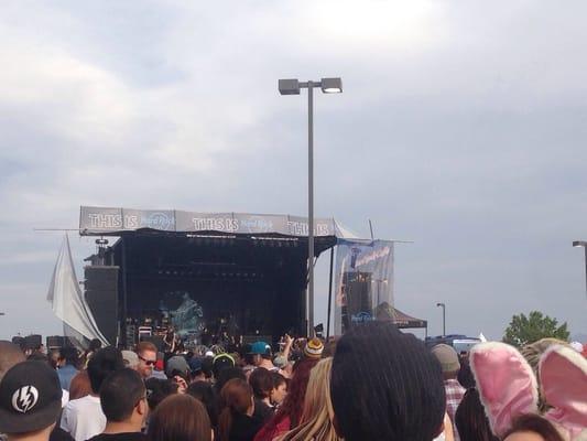 Hard Rock Stage. Performance by Of Mice and Men