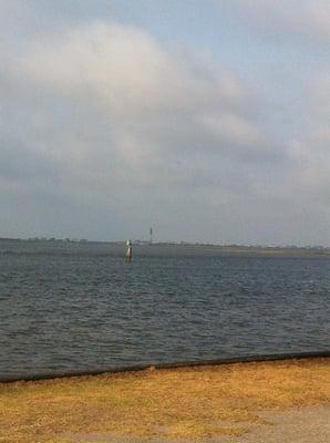 View of Oak Island lighthouse (from the park).