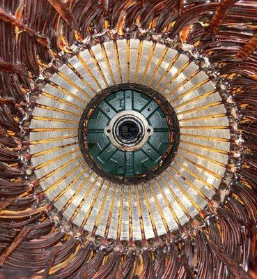 Inside an electric motor... truly beautiful!