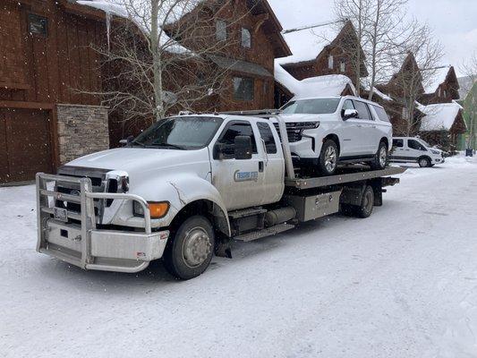 Towing in the snow