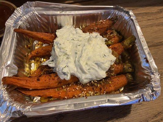 Harissa Roasted Baby Carrots