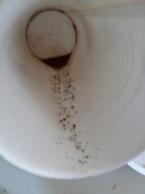 I poured my coffee out. I guess,I know why it was so bad.