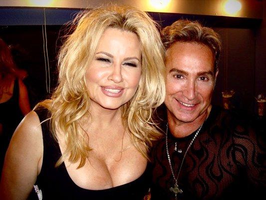 Phil with Jennifer Coolidge from 2 Broke Girls after doing her hair.