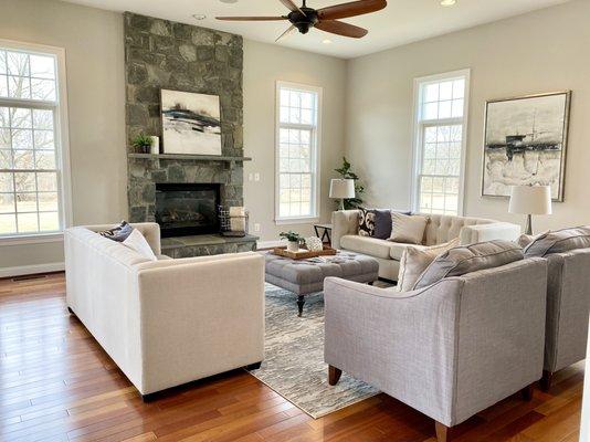 Leesburg Luxury Staging Family Room