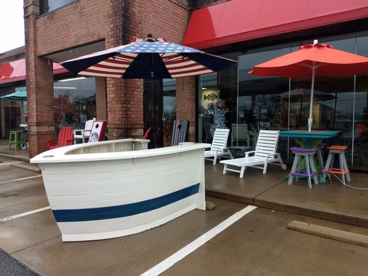 backyard boat bar and deck furnitures