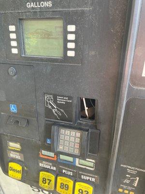 Credit card machine doesn't work.